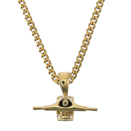 Skateboard Truck Pendant (Gold)