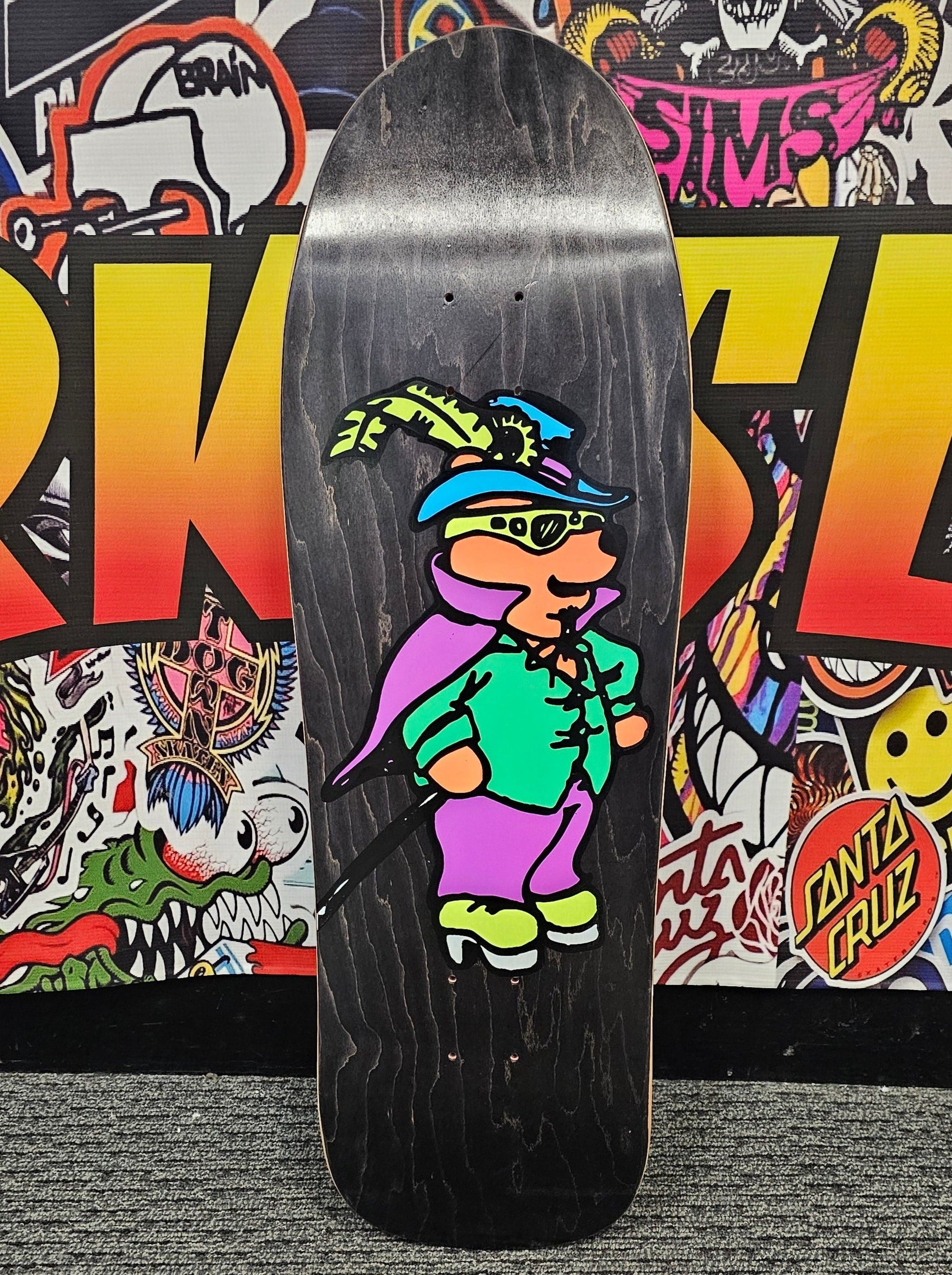 Prime Marc McKee Sticker-O-Rama "WINNIE THE PIMP BEAR" Skateboard Deck - Bow Shock Marketplace