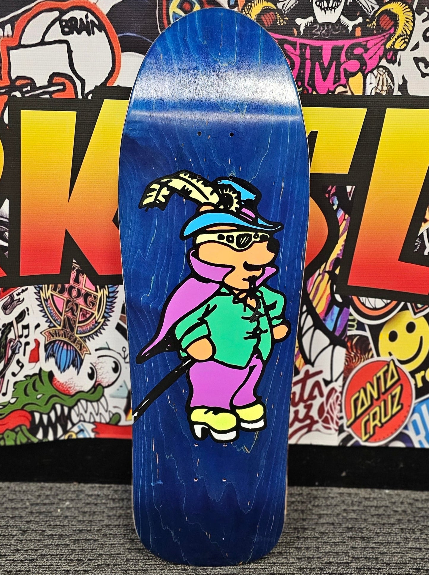 Prime Marc McKee Sticker-O-Rama "WINNIE THE PIMP BEAR" Skateboard Deck - Bow Shock Marketplace