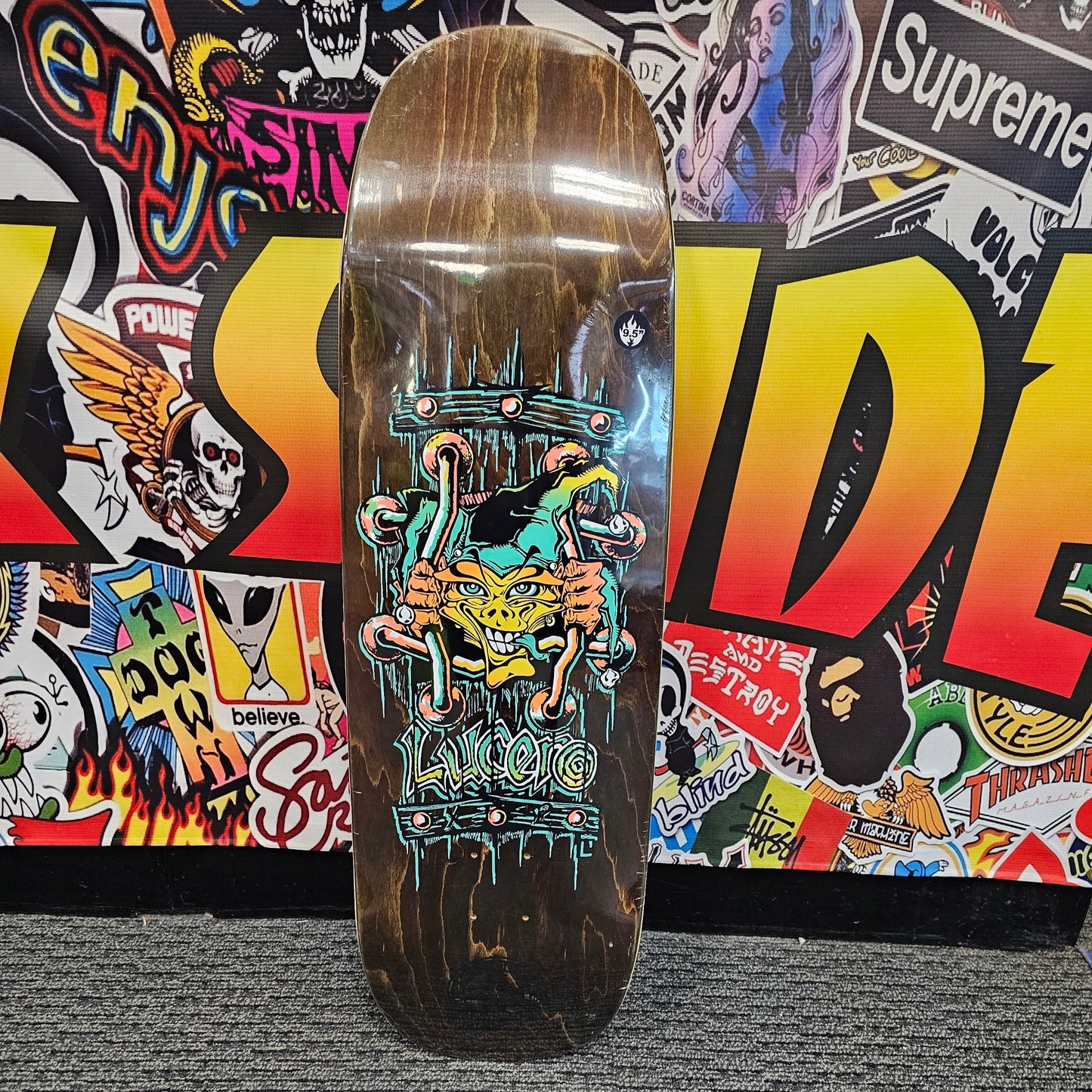 BLACK LABEL JOHN LUCERO "X2" 9.5" TUGBOAT SKATEBOARD DECK - Bow Shock Marketplace