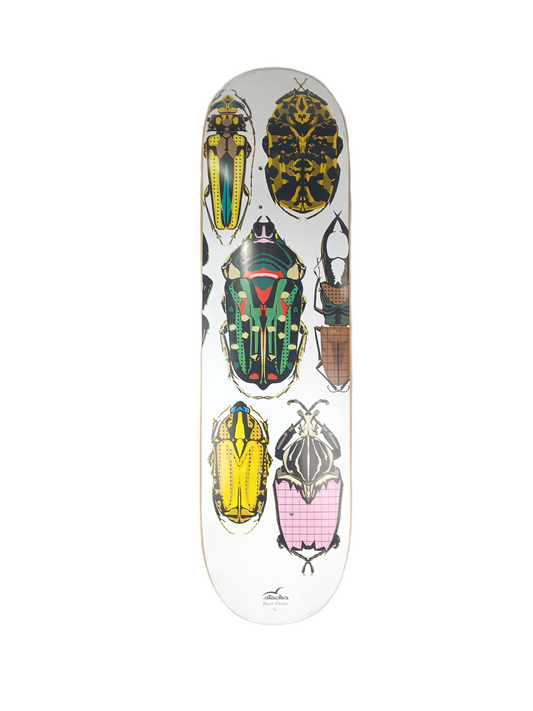 Stacks Reese Forbes Beetles White Multi Size 8.25" Vintage NOS Deck