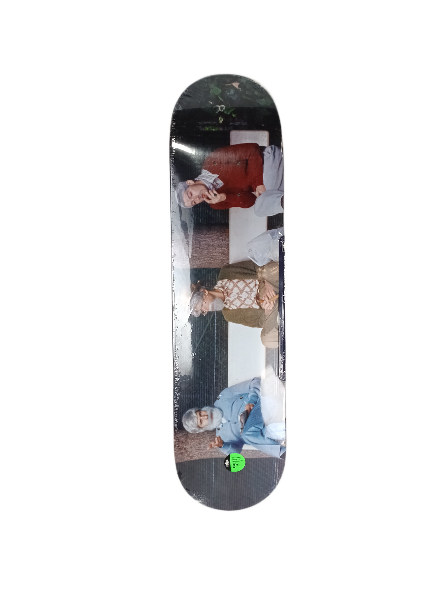 Girl x Beastie Boys Spike Jonze Beards #5 White Multi Size 8.0" Vintage NOS Deck