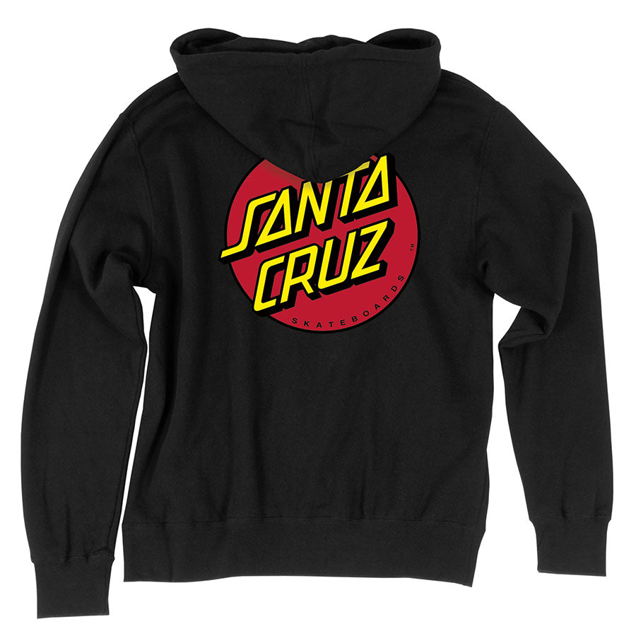 Santa Cruz Classic Dot Zip Up Heavyweight Hooded Sweatshirt - Bow Shock Marketplace