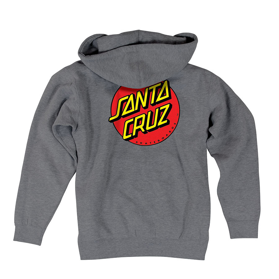 Santa Cruz Classic Dot Zip Up Heavyweight Hooded Sweatshirt - Bow Shock Marketplace