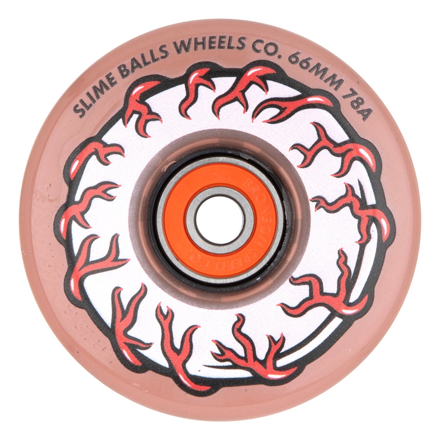 Slime Balls Pink Eyes Light Ups 66mm 78a Skateboard Wheels