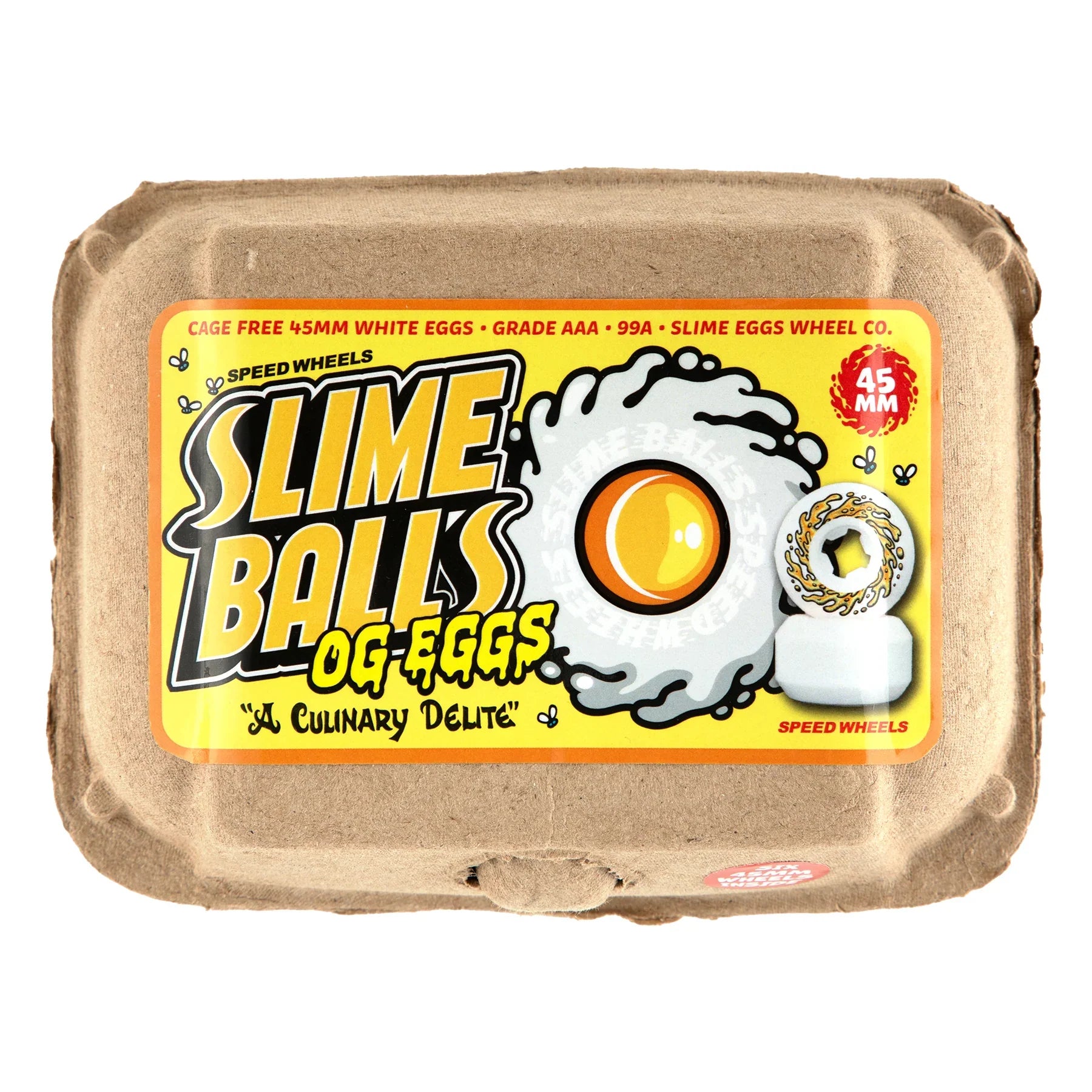 Slime Balls OG Eggs Half Dozen Chubbies Wheels 45mm 99a - White (Set) - Bow Shock Marketplace