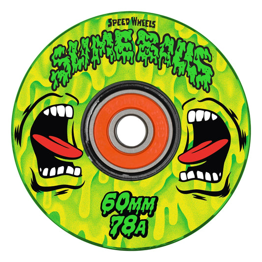 Slime Balls Screaming Slime Light Ups OG Slime Green Yellow 78a 60mm Cruiser Skateboard Wheels