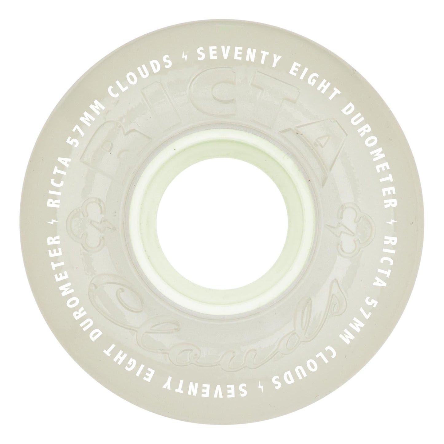 Ricta Clouds Glow In The Dark Aqua 78a 57mm Skateboard Wheels