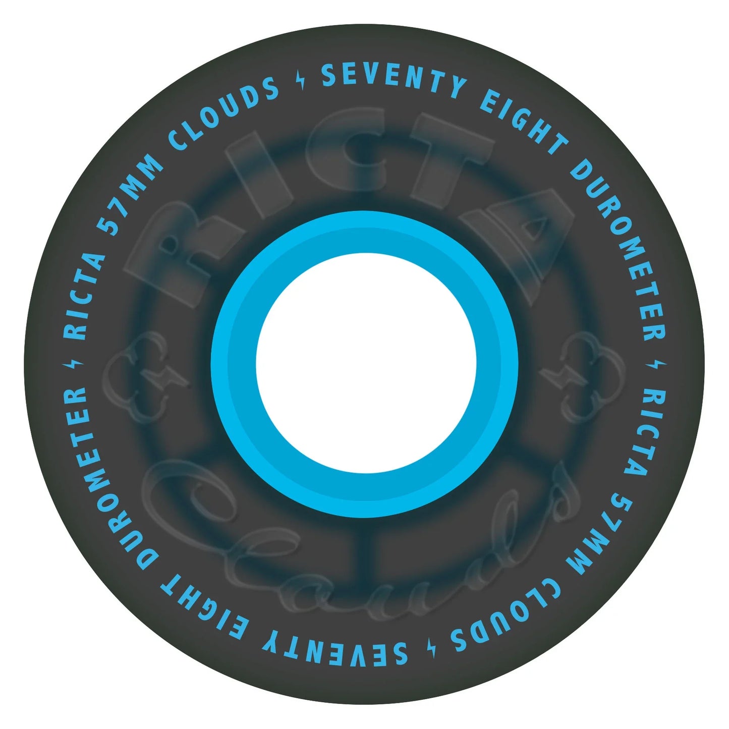 Ricta Clouds Wheels 57mm 78a - Transparent Black/Blue (Set)