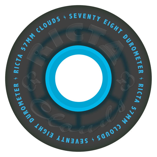 Ricta Clouds Wheels 57mm 78a - Transparent Black/Blue (Set)