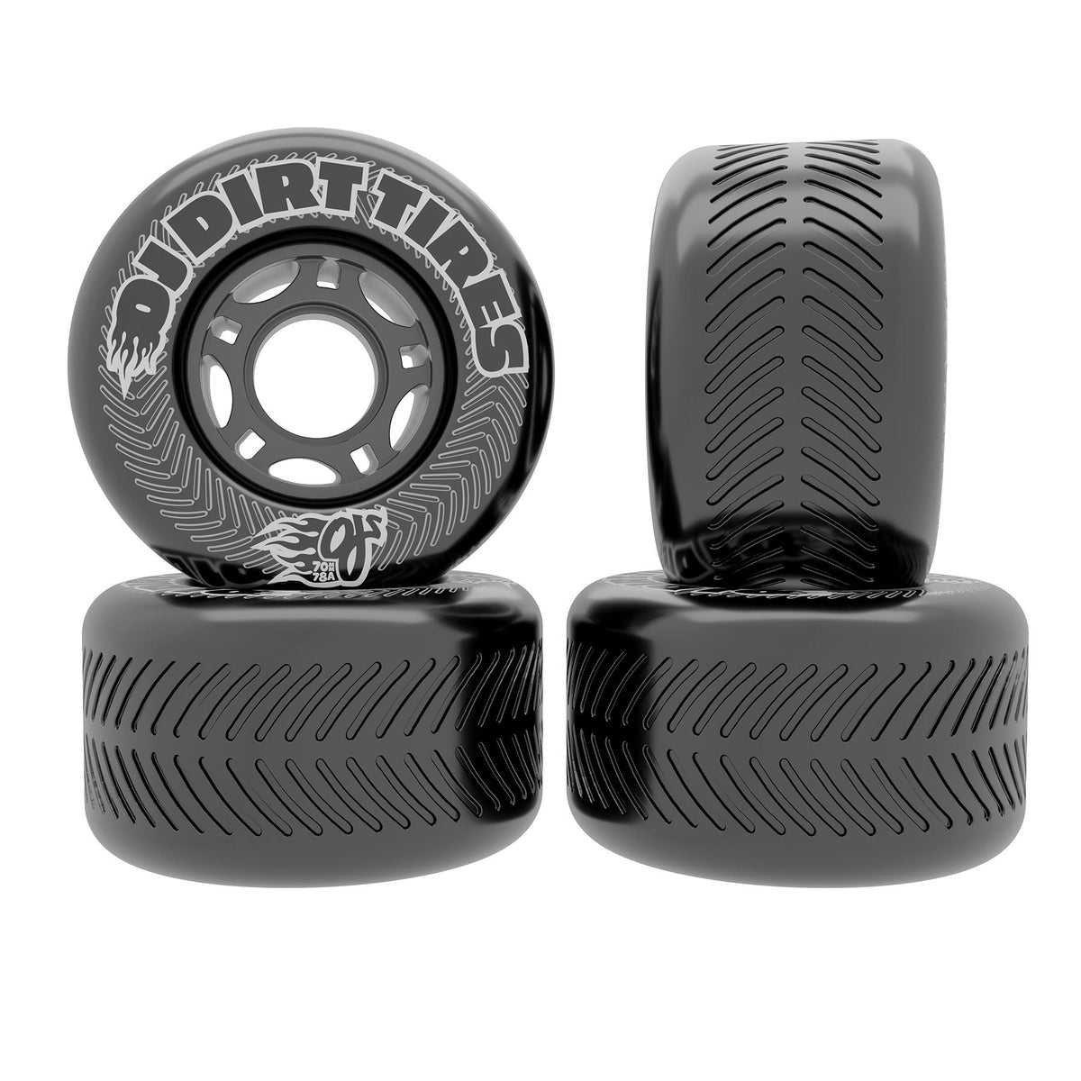 OJ Vandals Thunder Juice Dirt Tires Black 70mm 78A Skateboard Wheels