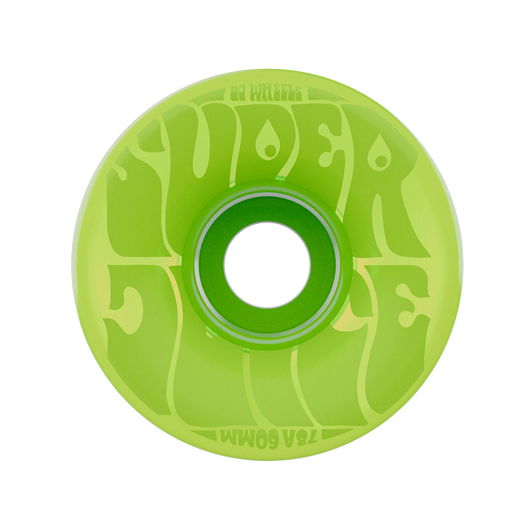 OJ Super Juice Transparent Bubble Gum Green 60mm 78A Skateboard Wheels