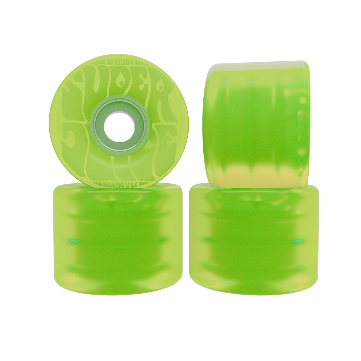 OJ Super Juice Transparent Bubble Gum Green 60mm 78A Skateboard Wheels