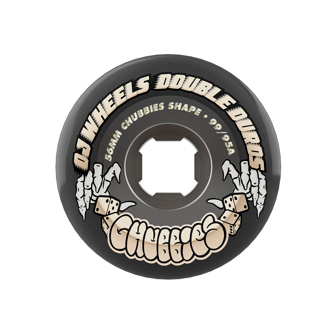 OJ Double Duro Black Chubbies 56mm 95A/99A Skateboard Wheels