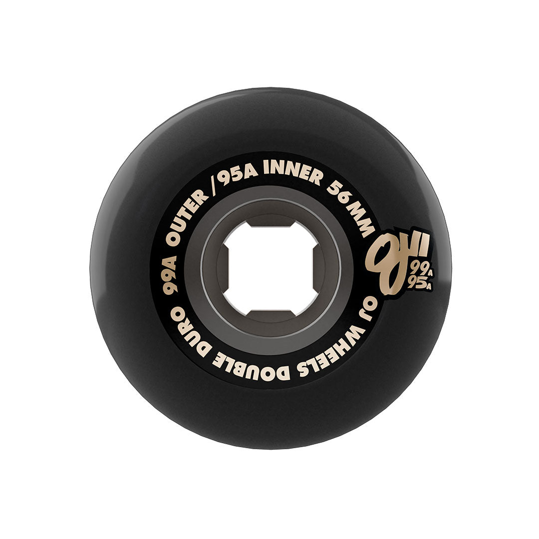 OJ Double Duro Black Chubbies 56mm 95A/99A Skateboard Wheels