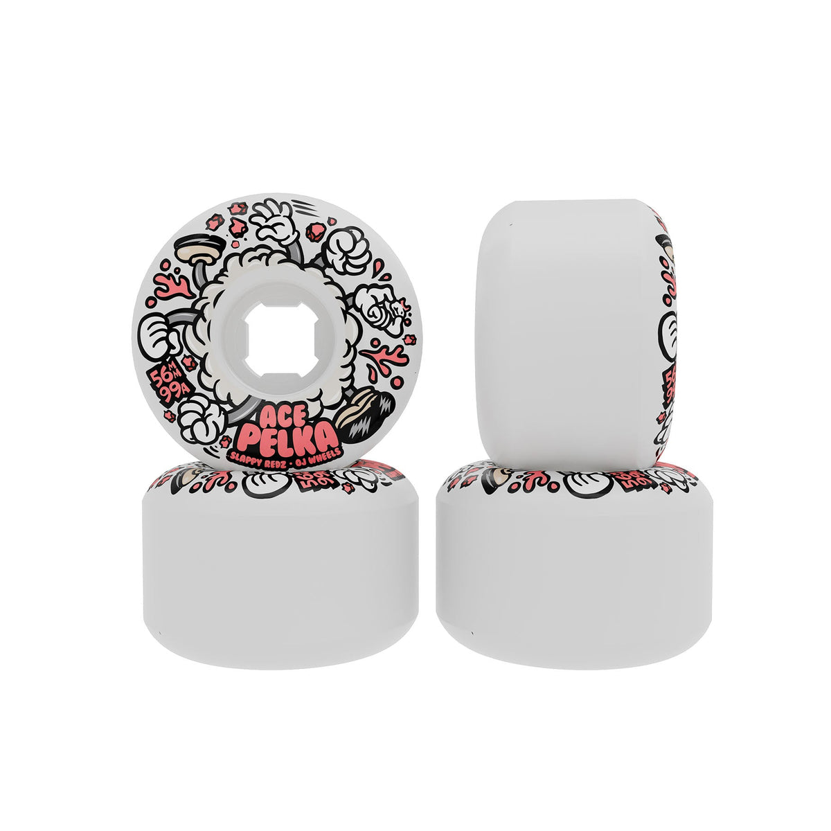 OJ Ace Pelka Slappy Redz 2 Elite Chubbies 56mm 99A Skateboard Wheels