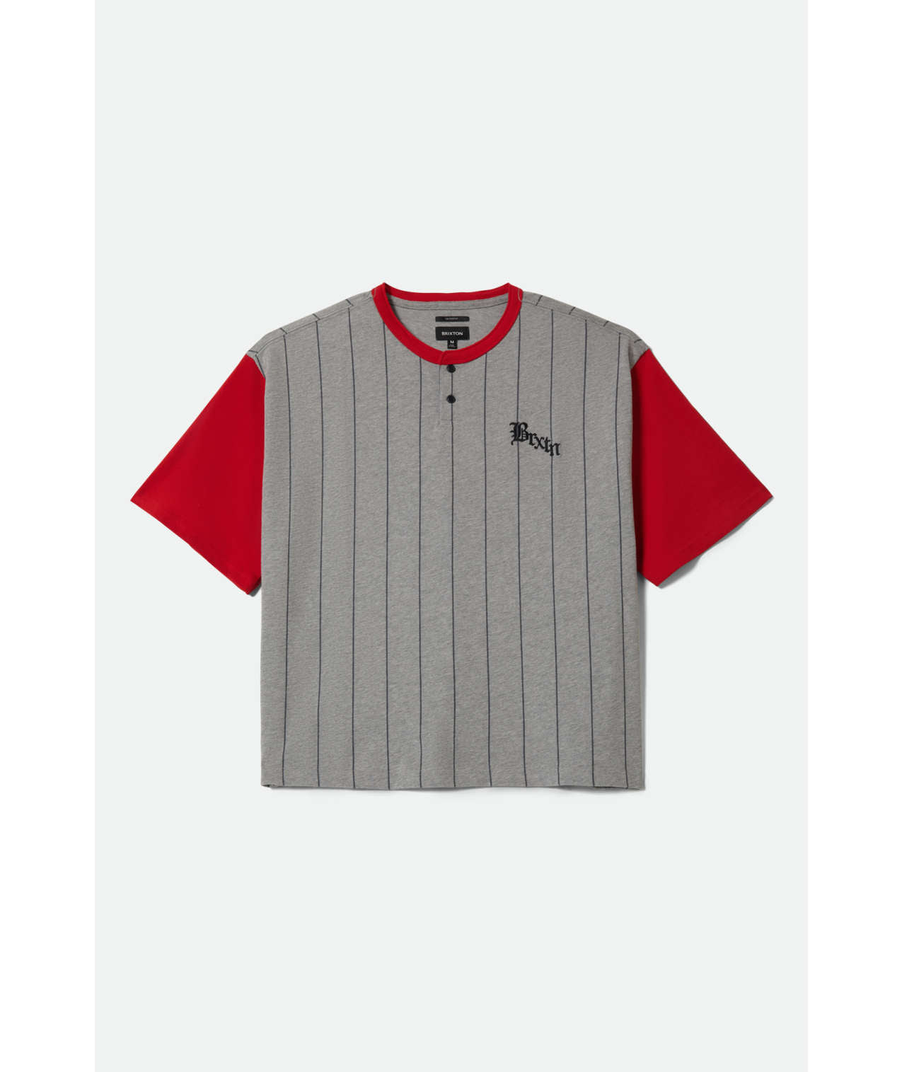 Brixton Boxy Baseball Heather Grey Adrenaline Rush S/s Shirt