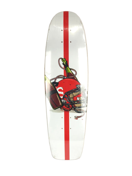 The Skateboard Mag Soda Football Helmet White/Red Size 8.25" Vintage NOS Deck