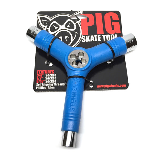 Pig Tri-Socket Skate Tool - Neon Blue - Bow Shock Marketplace