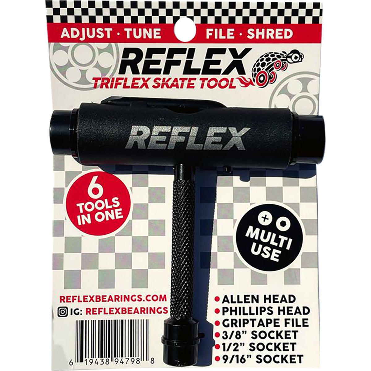 Reflex Triflex Multi-Purpose Skate Tool - Black - Bow Shock Marketplace