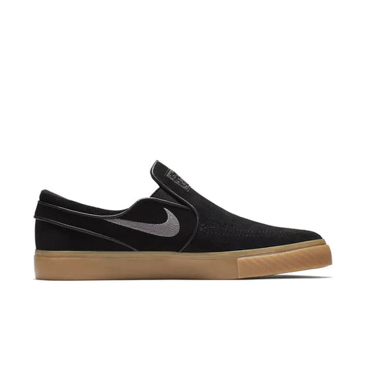 Nike Shoes SB Zoom Stefan Janoski Slip-On - Black/Gum Light Brown-Gunsmoke - Bow Shock Marketplace