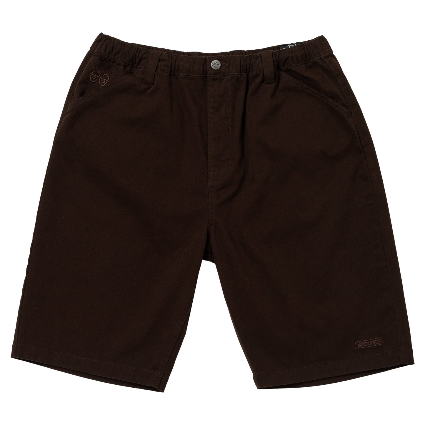 Krooked Eyes Twill Short Brown Shorts