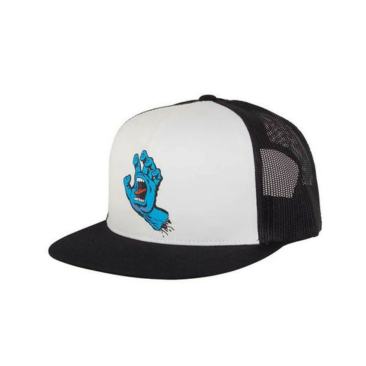 Santa Cruz Screaming Hand Front Mesh Trucker Hat - White/Black