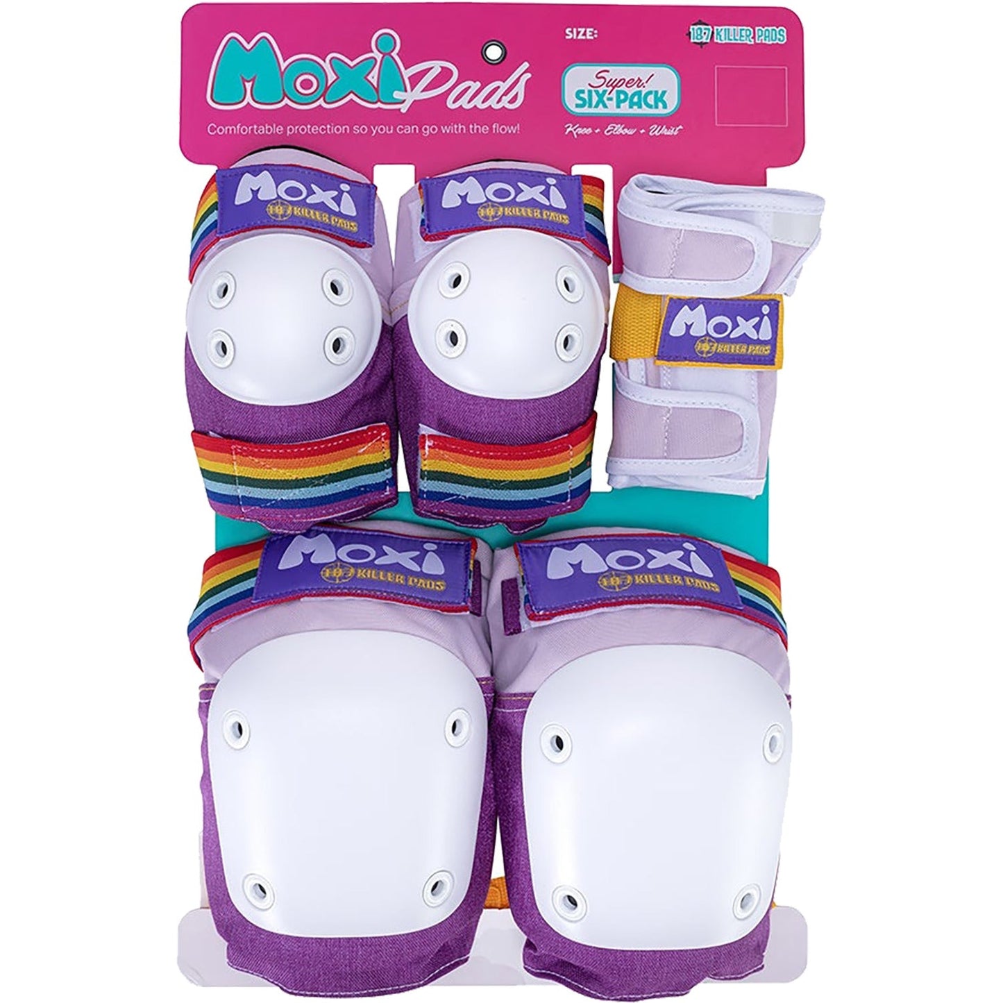 187 Moxi Super 6-Pack Adult Pad Set Combo - Moxi Lavender - Bow Shock Marketplace
