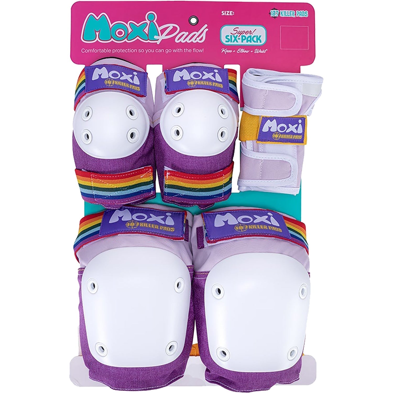 187 Moxi Super 6-Pack Adult Pad Set Combo - Moxi Lavender - Bow Shock Marketplace