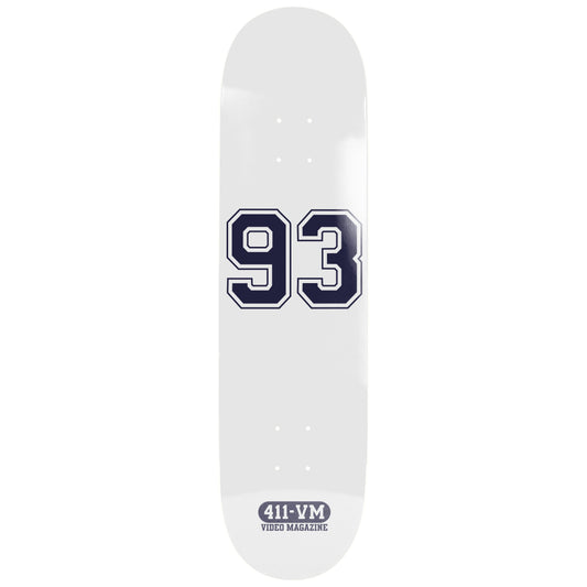 411VM Athletic White EX7 8.5" Skateboard Deck