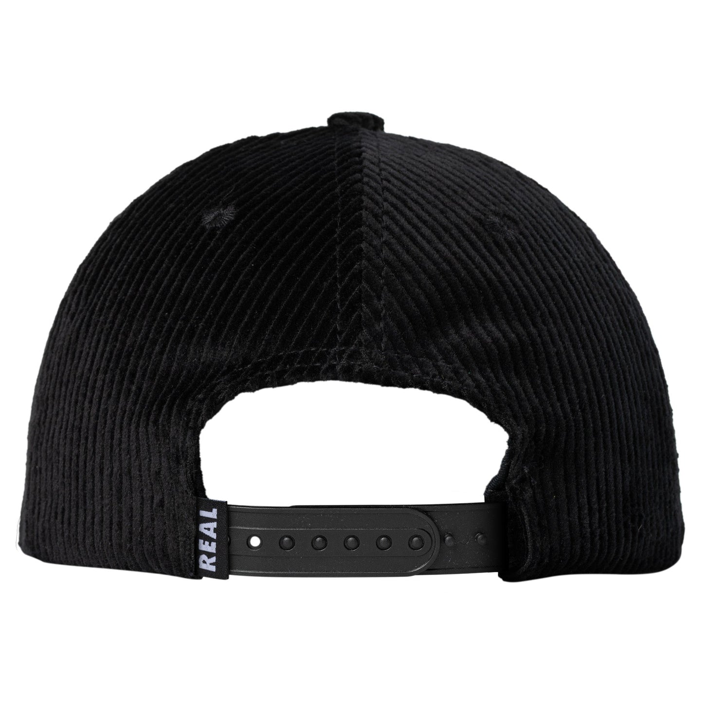 Real Oval Black / Black Snapback Hat