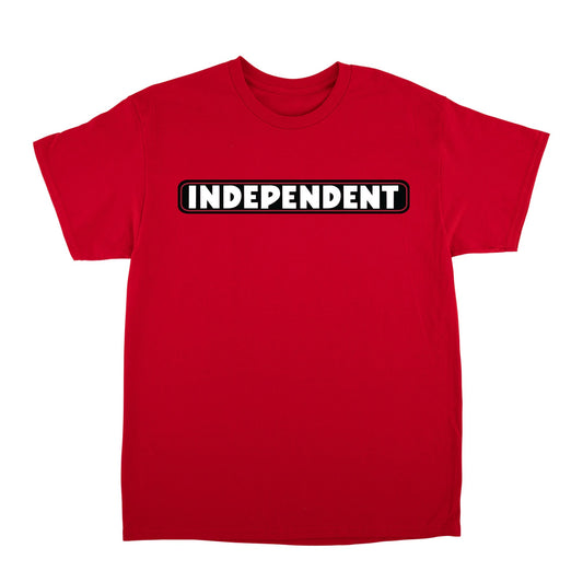 Independent Bar Logo Red Heavyweight S/s Shirt