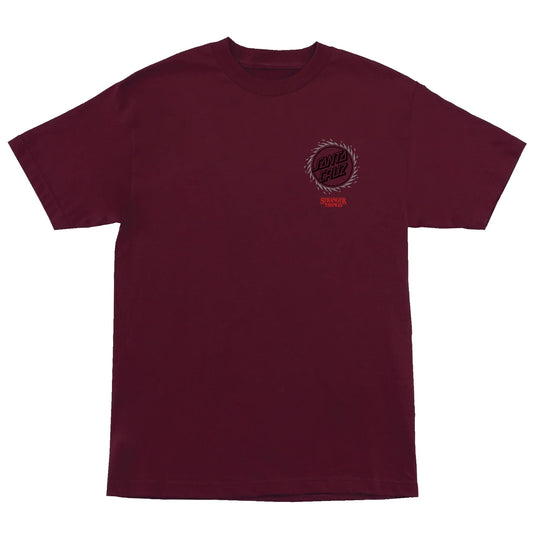 Santa Cruz x Stranger Things Hellfire Pit T-Shirt - Maroon