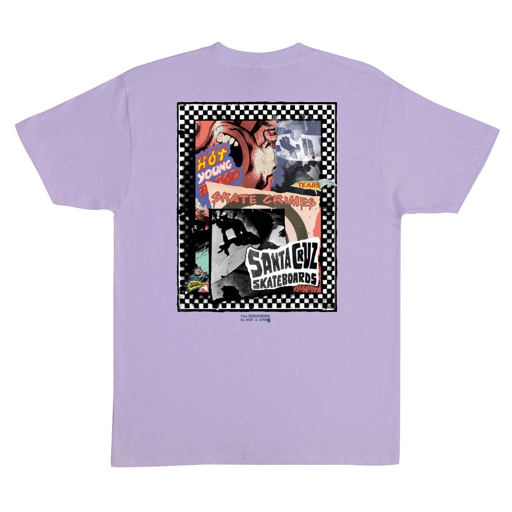 Santa Cruz Ad Collage Orchid Mens T-Shirt