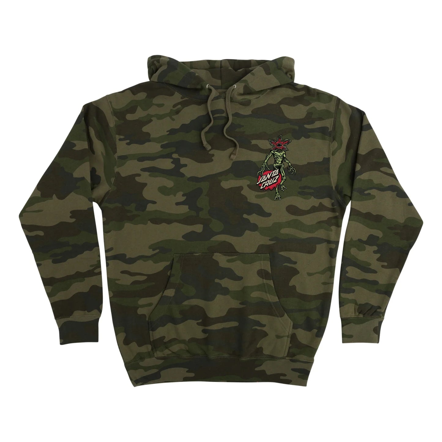 Santa Cruz x Stranger Things Demogorgon Dot Hoodie - Forest Camo