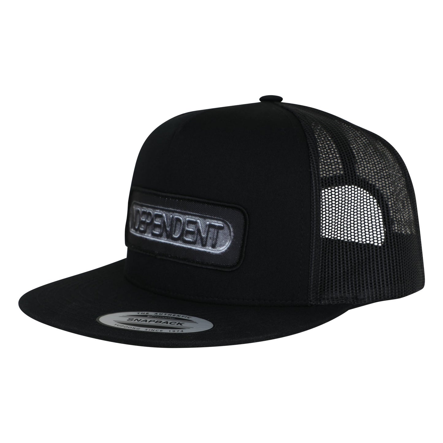 Independent Sand Cast Black Snapback Hat