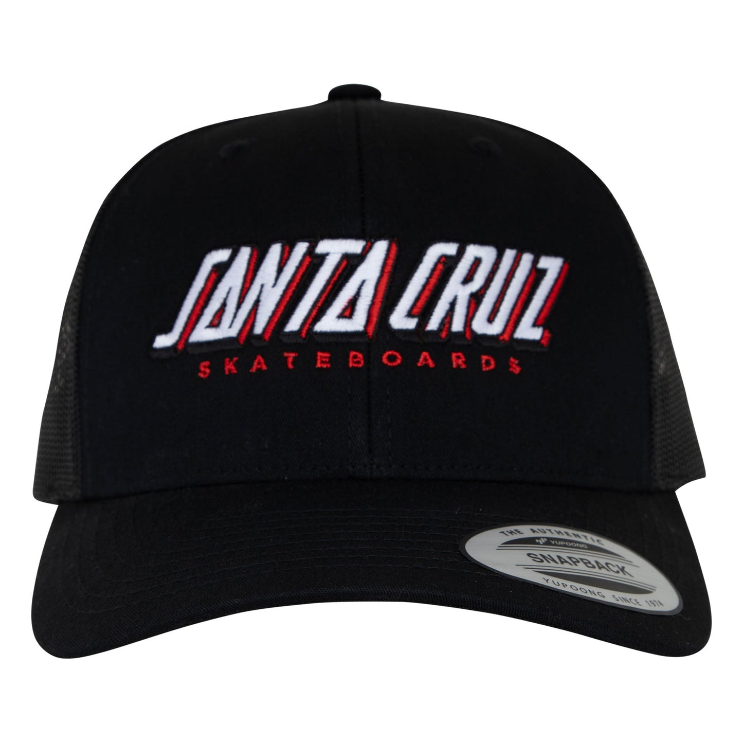 Santa Cruz Big Strip Black Snapback Hat