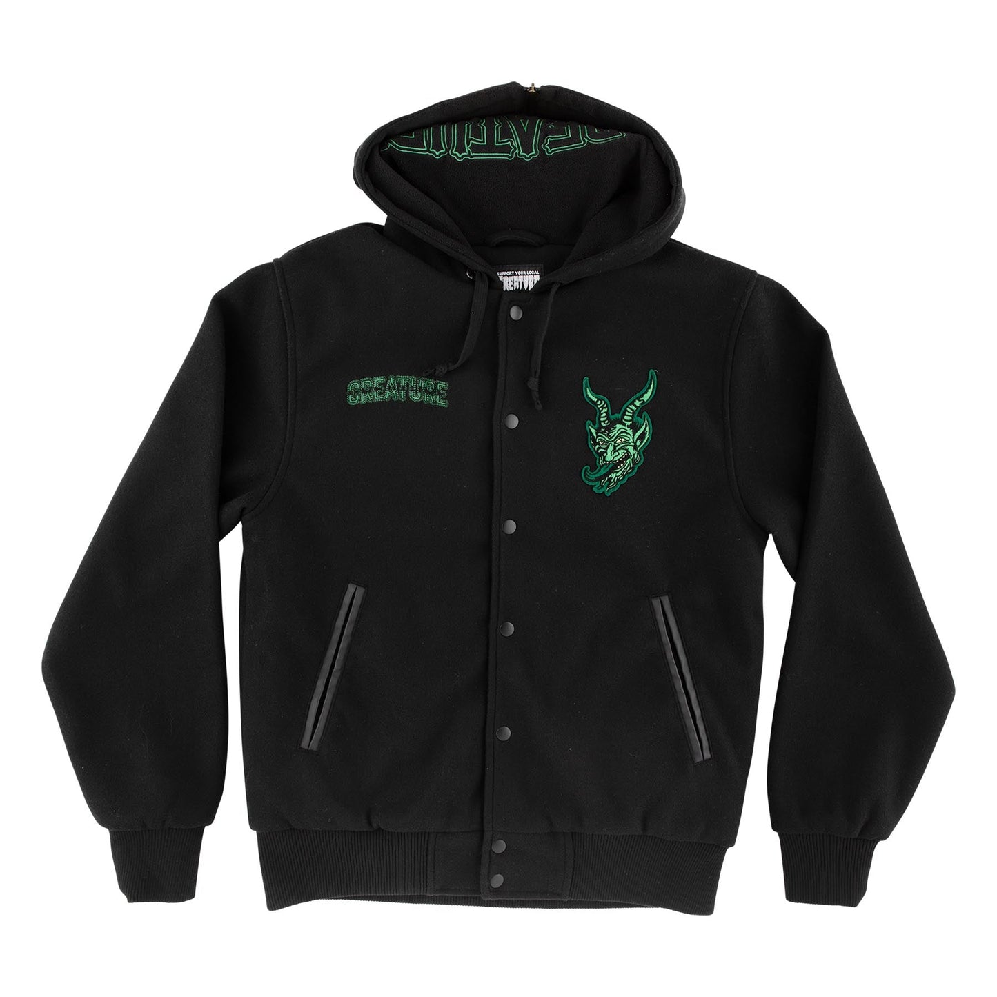 Creature Drop Out Varsity L/S Jacket - Bow Shock Marketplace