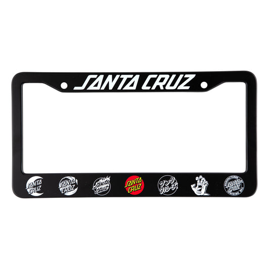 Santa Cruz Logo Classic Black License Plate