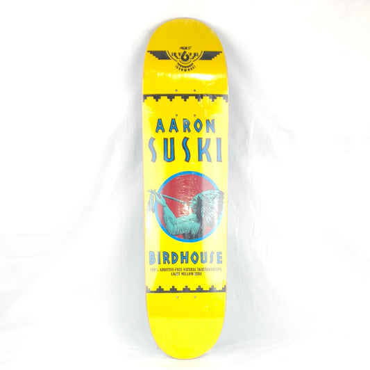 Birdhouse Aaron Suski American Spirit Sean Cliver Art Yellow/Blue/Red 7.75" Skateboard Deck 2005