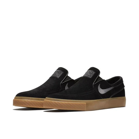 Nike Shoes SB Zoom Stefan Janoski Slip-On - Black/Gum Light Brown-Gunsmoke - Bow Shock Marketplace