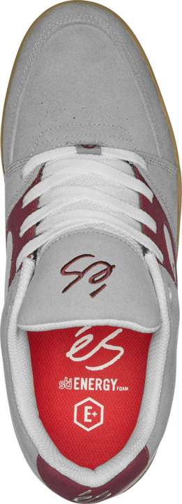 eS Accel Slim Grey/Burgundy Skate Shoes