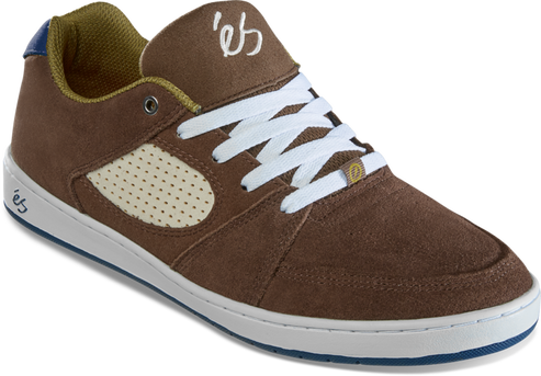 eS Accel Slim Brown/Tan/Blue Skate Shoes