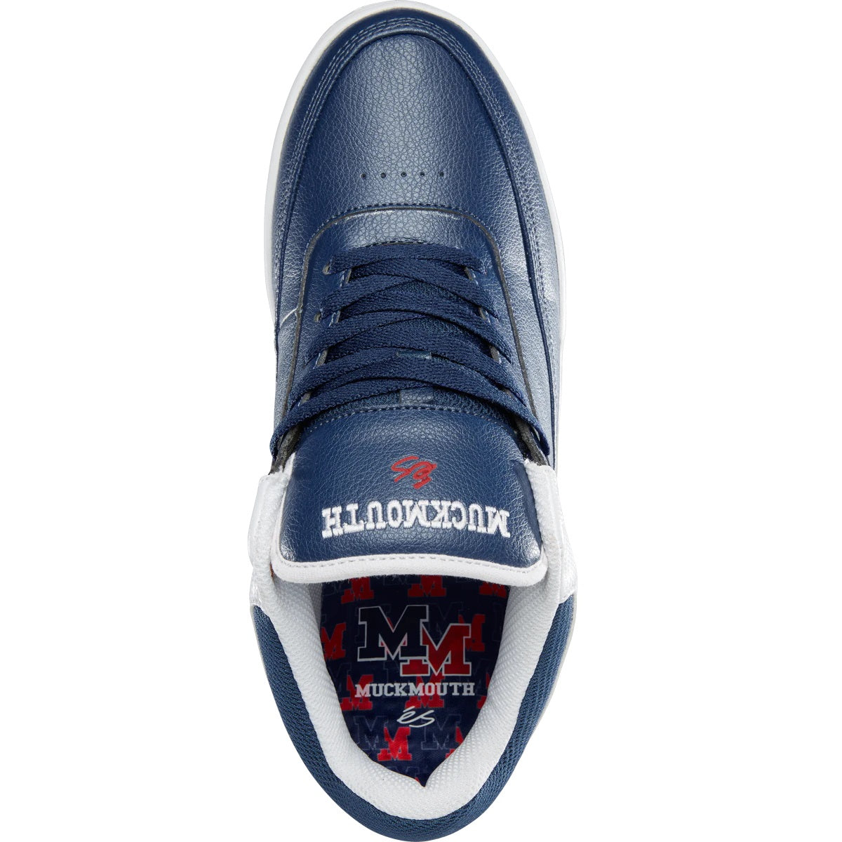 éS Shoes Stylus Mid X Muckmouth - Blue/White - Bow Shock Marketplace