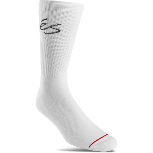 eS Script Crew White Socks