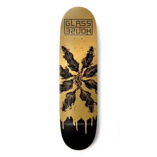 Glass House Rats Gold/Black 8.5" Skateboard Deck