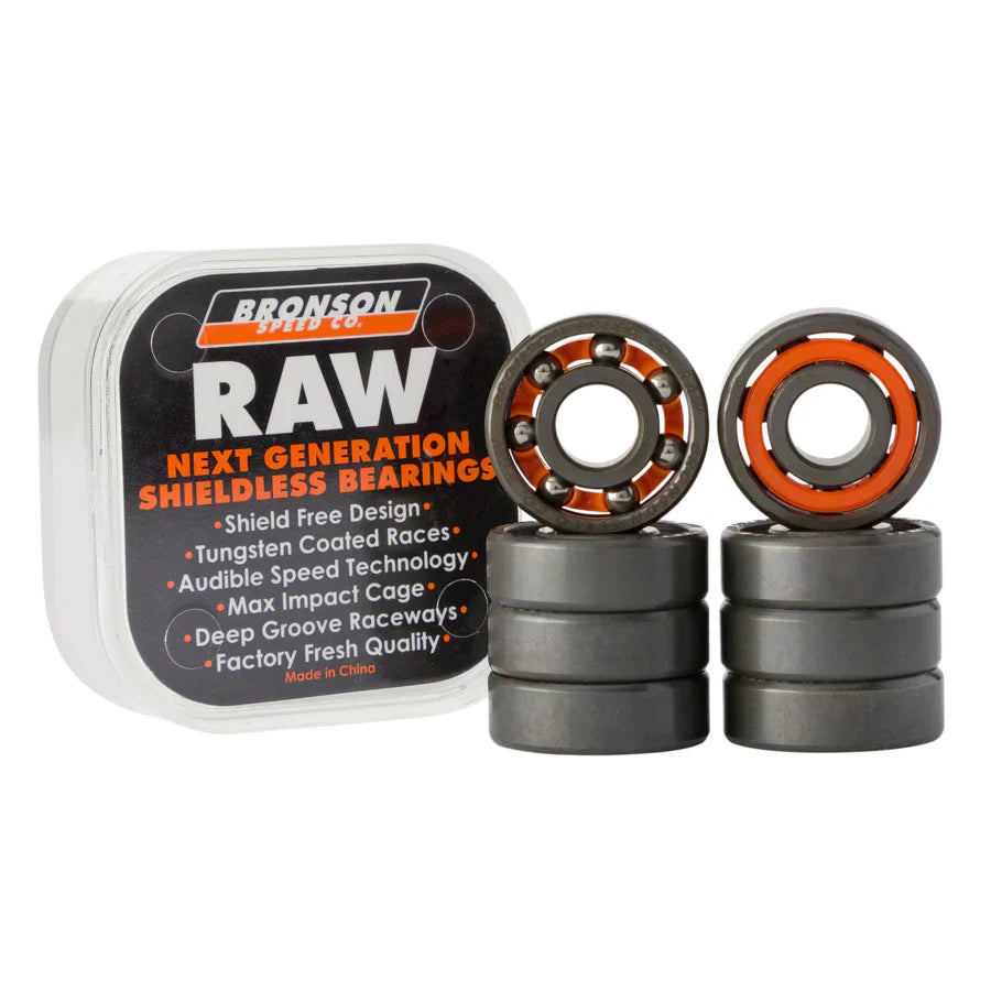 Bronson Raw Skateboard Bearings (8 Pack) - Bow Shock Marketplace