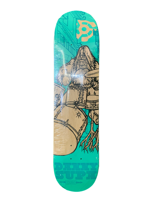 Stereo Danny Supa Bigfoot Drums 7.5" Classic Skateboard Deck