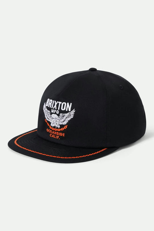 Brixton Waller HP Black Snapback Hat
