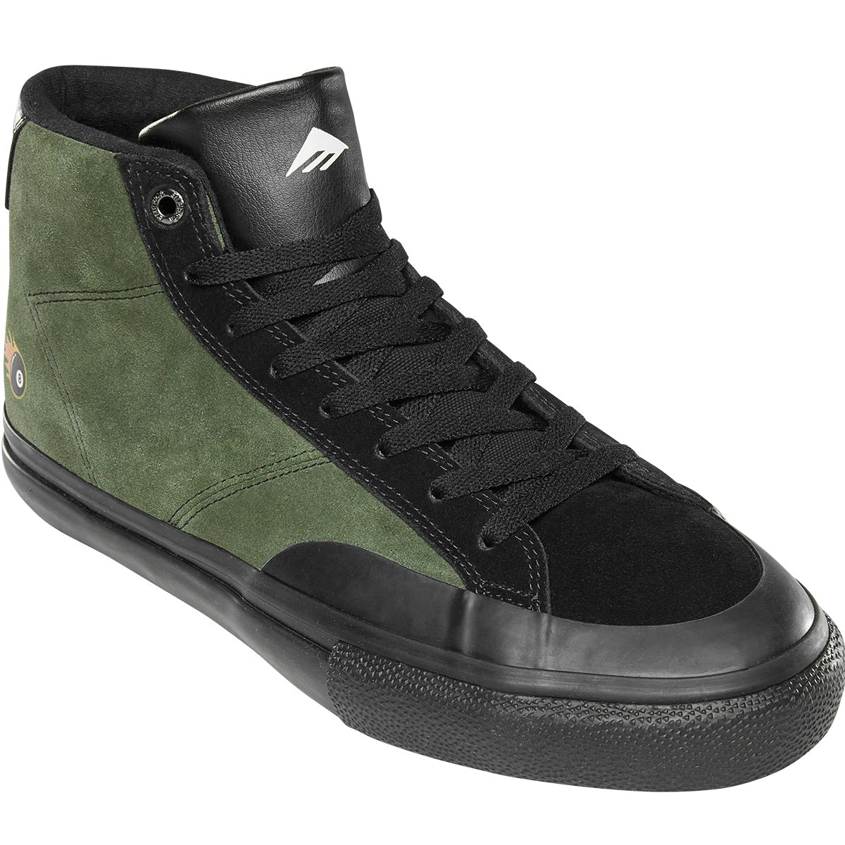 Emerica Shoes Omen Hi Erick Winkowski - Black/Olive - Bow Shock Marketplace